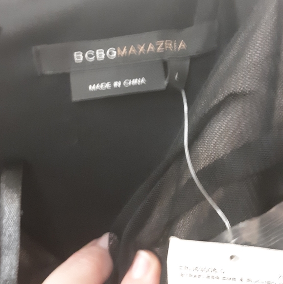 BCBG Black and gold, strapless, embroidered dress - Picture 6 of 6